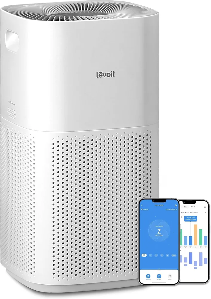 Purificatore d'aria smart Levoit Core 600S bianco per stanze grandi
